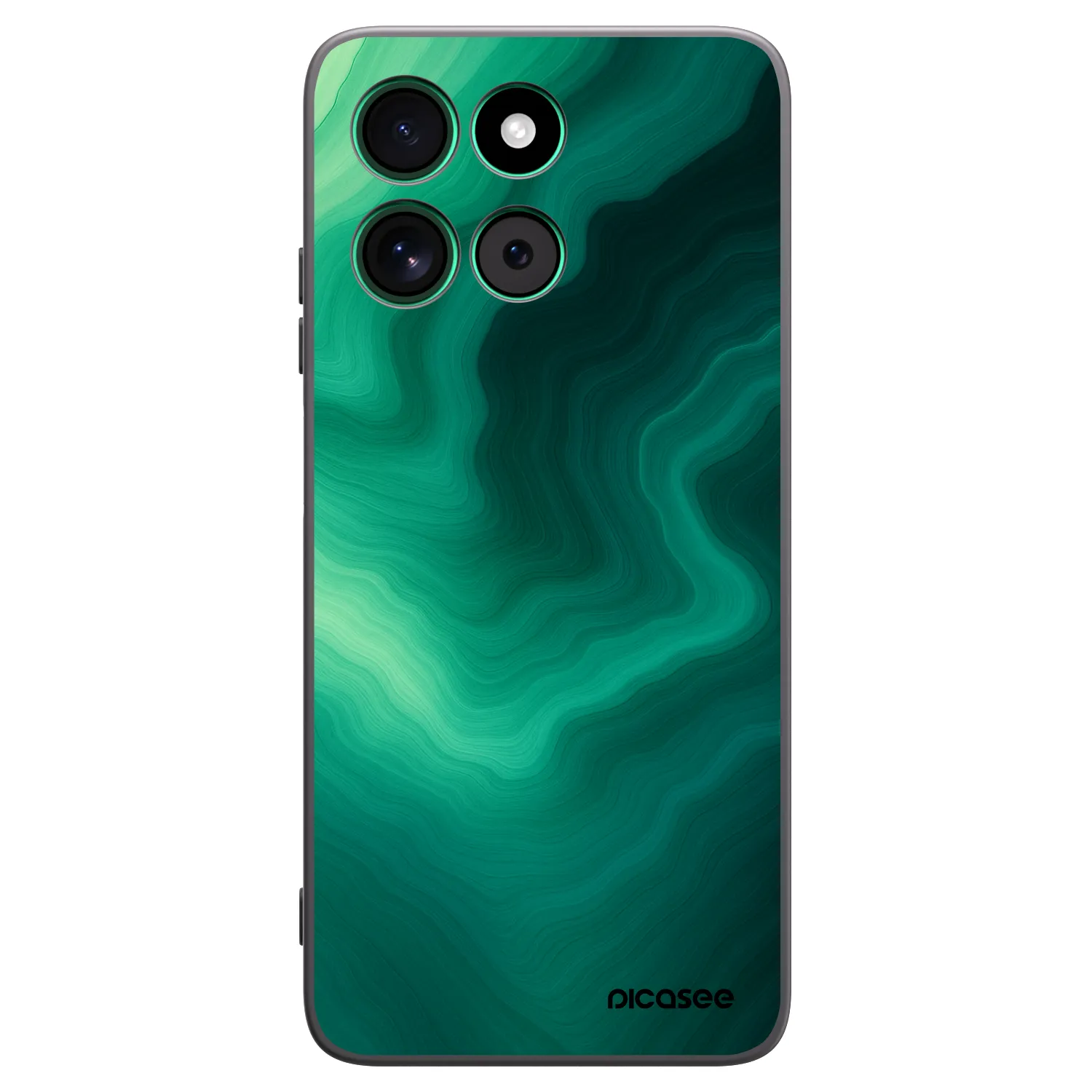 Picasee husă neagră din silicon pentru Motorola Moto G57 Power - Malachite