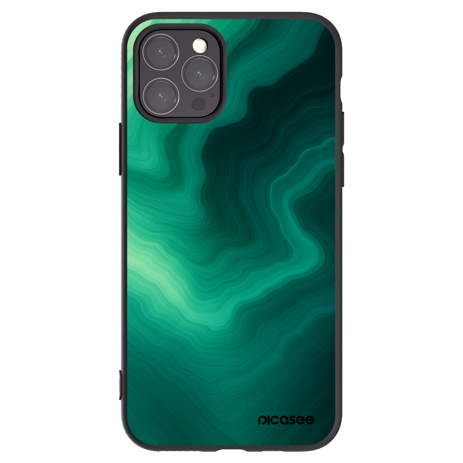 Picasee husă neagră din silicon pentru Apple iPhone 11 Pro - Malachite
