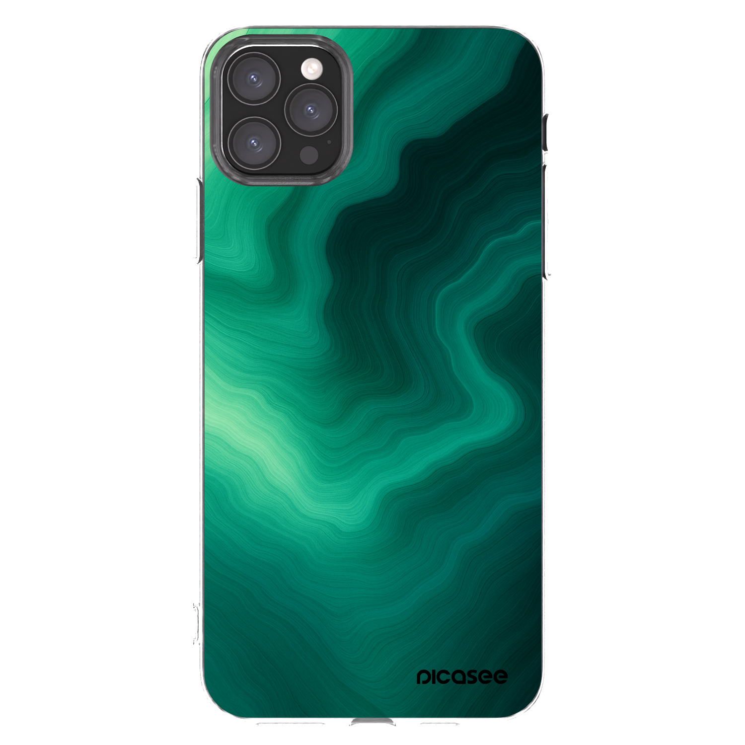 Picasee husă transparentă din silicon pentru Apple iPhone 11 Pro Max - Malachite