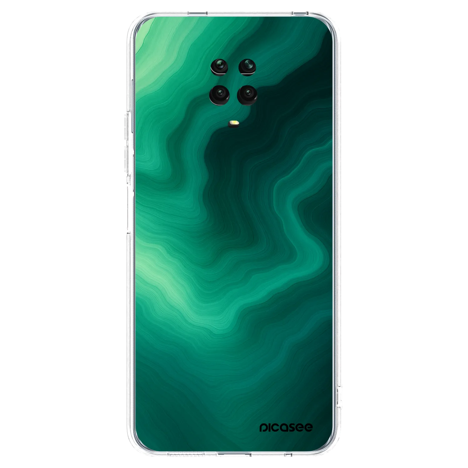 Picasee husă transparentă din silicon pentru Xiaomi Redmi Note 9 Pro - Malachite