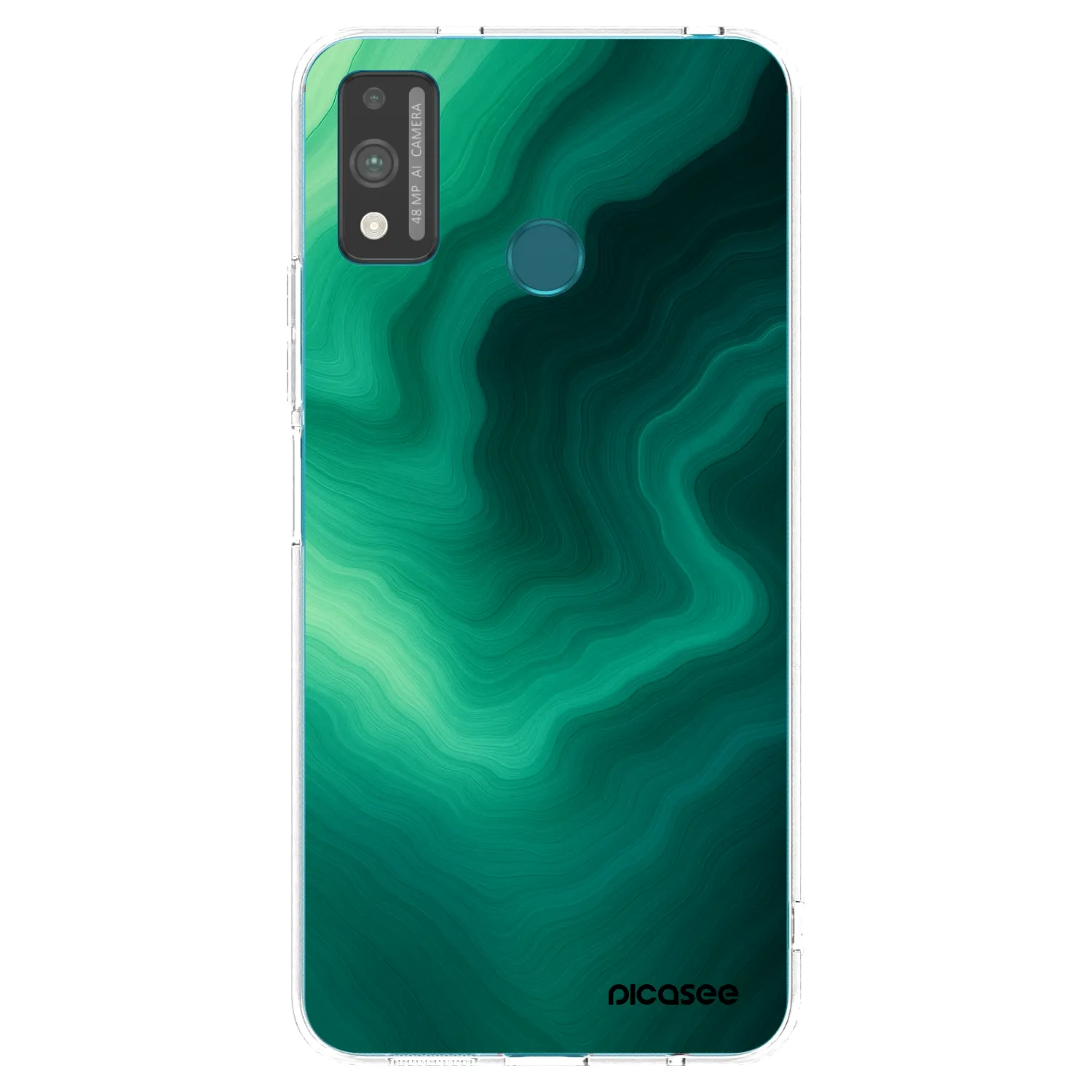 Picasee husă transparentă din silicon pentru Honor 9X Lite - Malachite