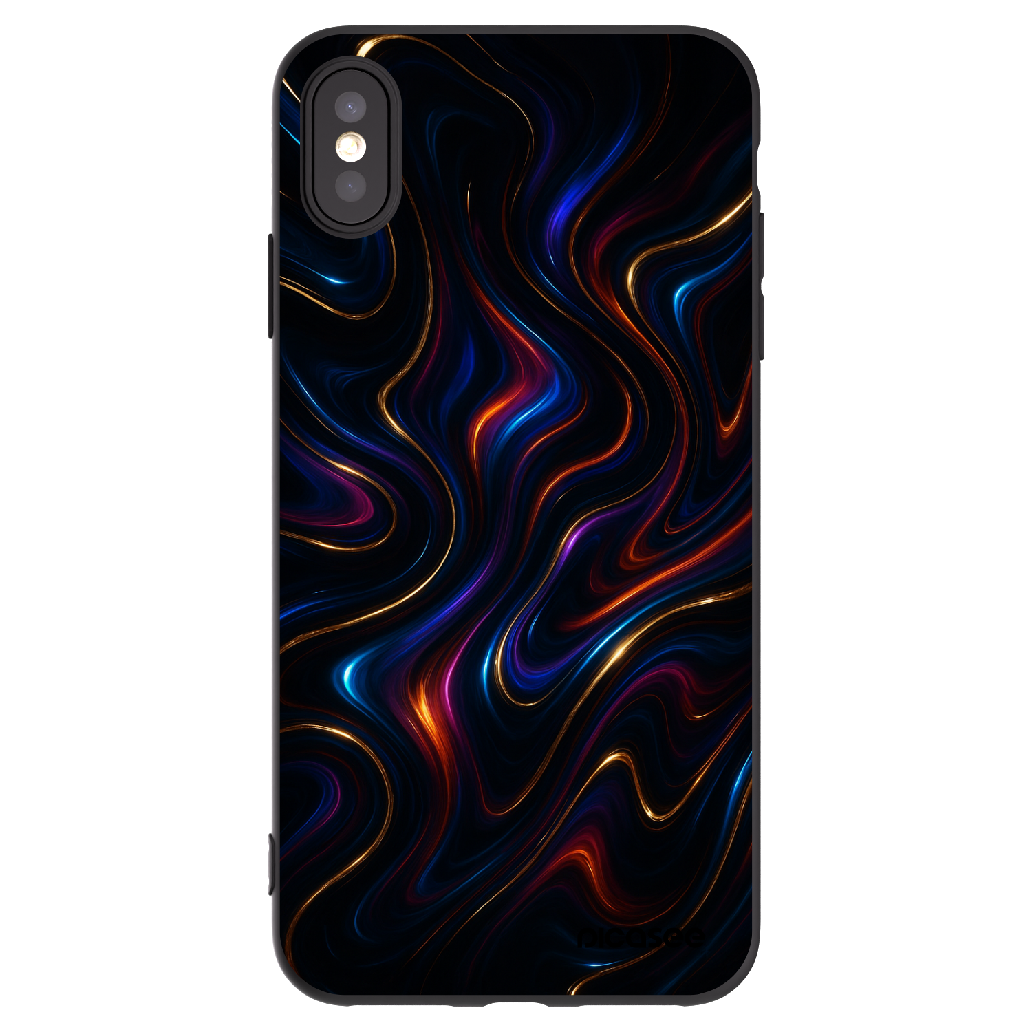 Picasee husă neagră din silicon pentru Apple iPhone XS Max - Noir