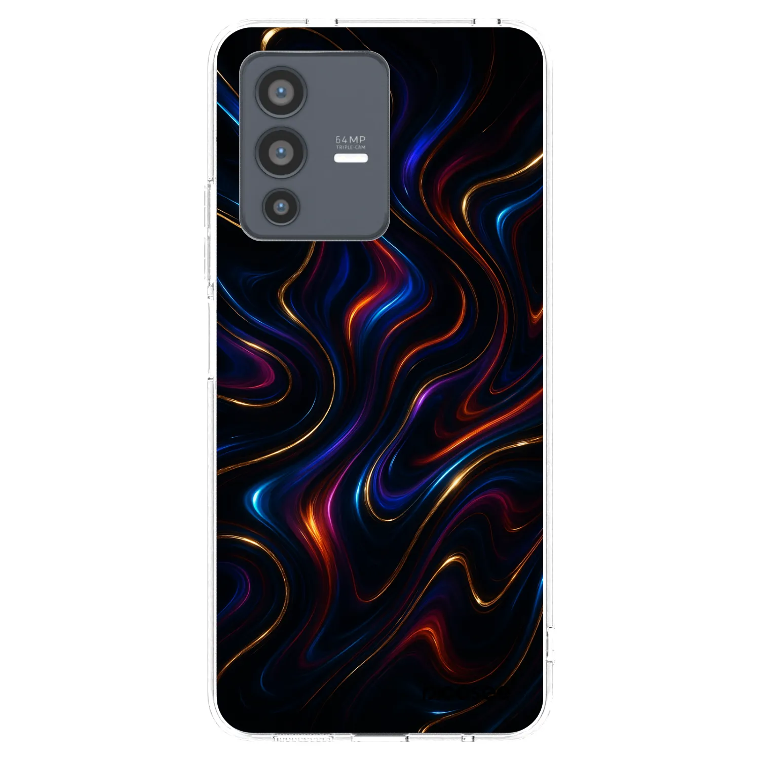 Picasee husă transparentă din silicon pentru Vivo V23 5G - Noir