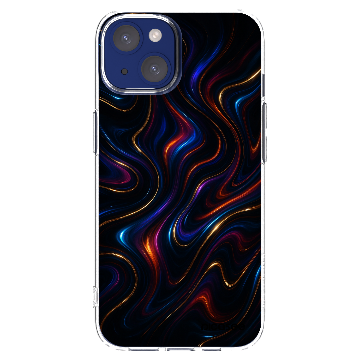 Picasee husă transparentă din silicon pentru Apple iPhone 14 - Noir