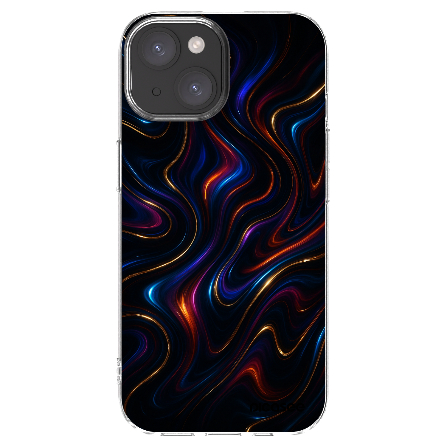 Picasee husă transparentă din silicon pentru Apple iPhone 15 - Noir