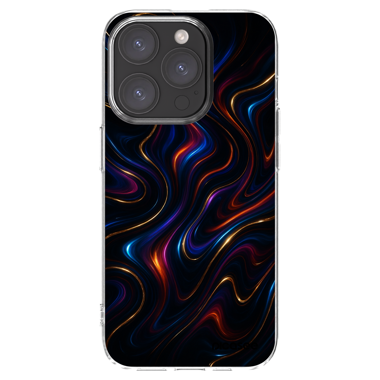 Picasee husă transparentă din silicon pentru Apple iPhone 15 Pro - Noir