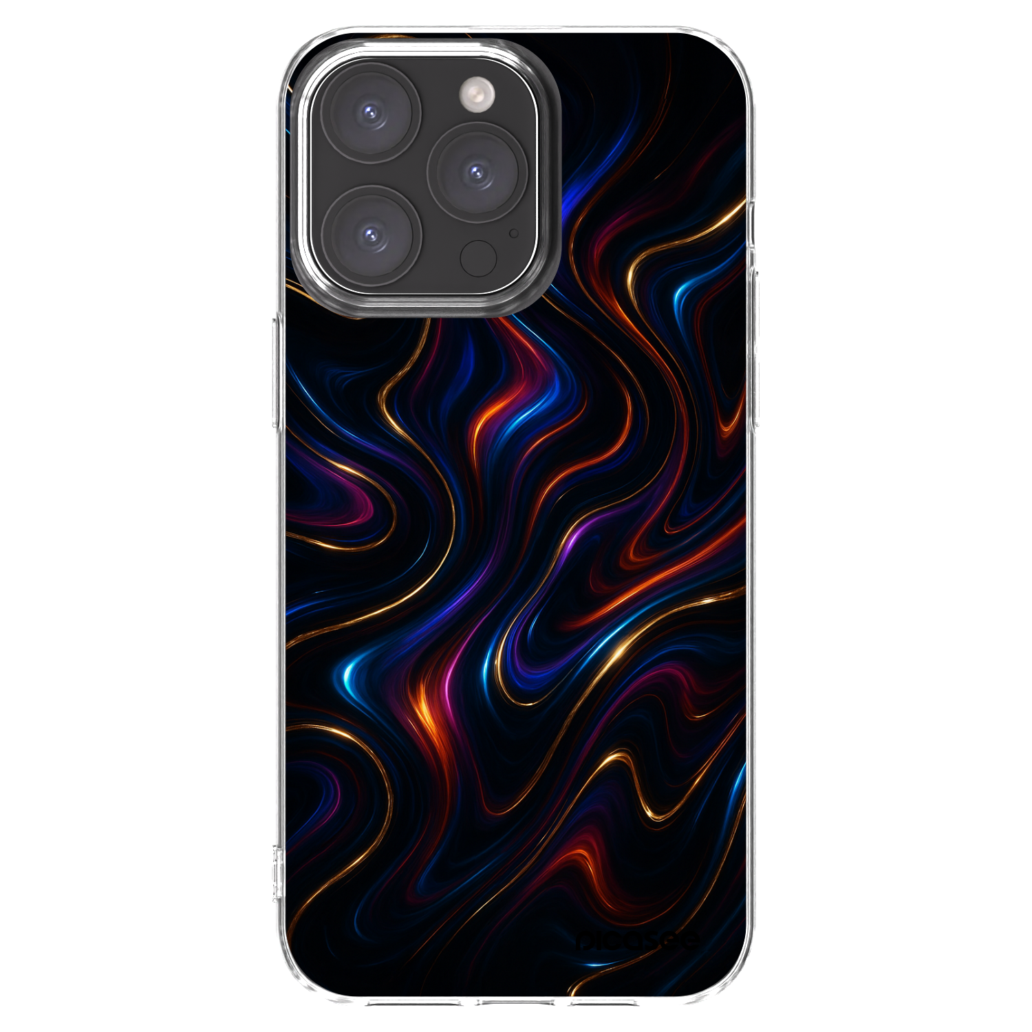 Picasee husă transparentă din silicon pentru Apple iPhone 15 Pro Max - Noir