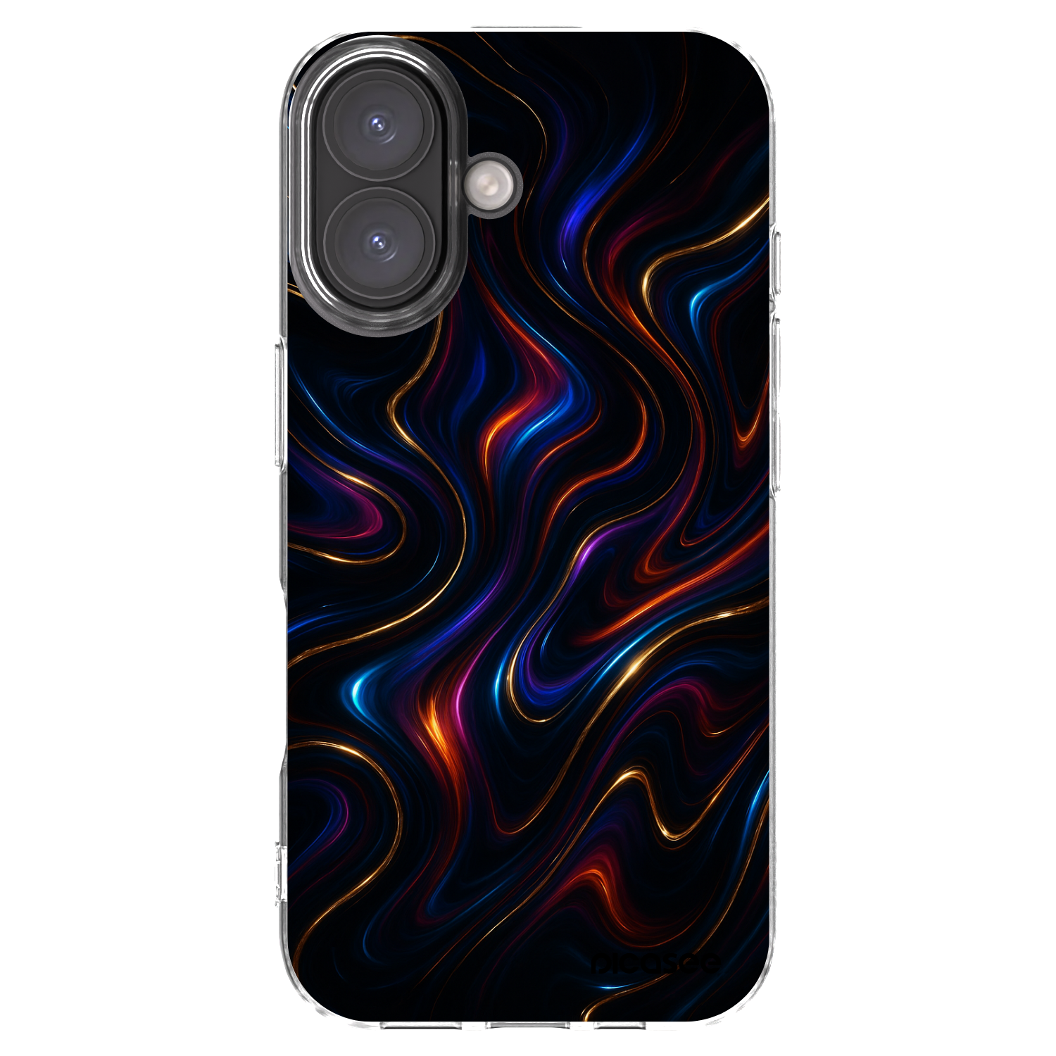 Picasee husă transparentă din silicon pentru Apple iPhone 16 - Noir