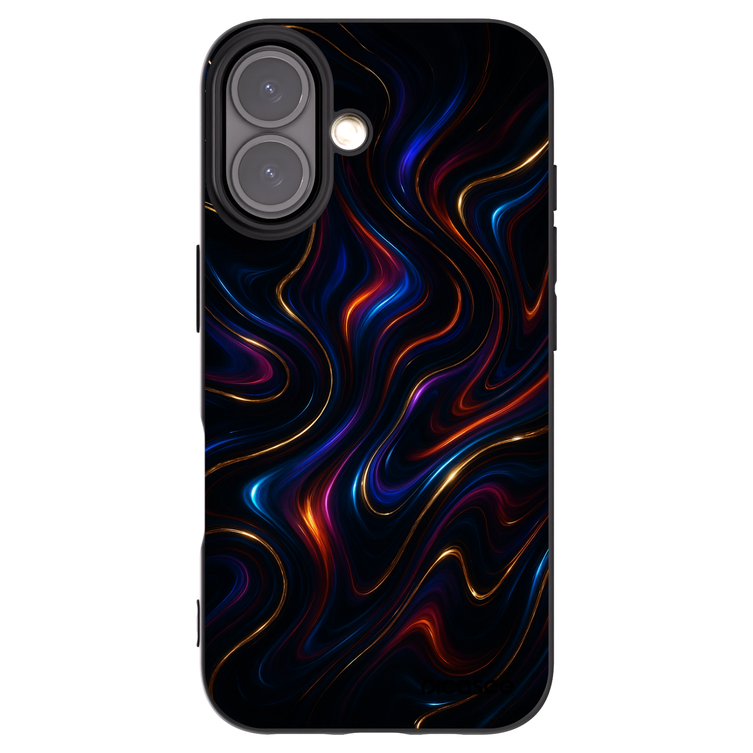 Picasee husă neagră din silicon pentru Apple iPhone 16 - Noir