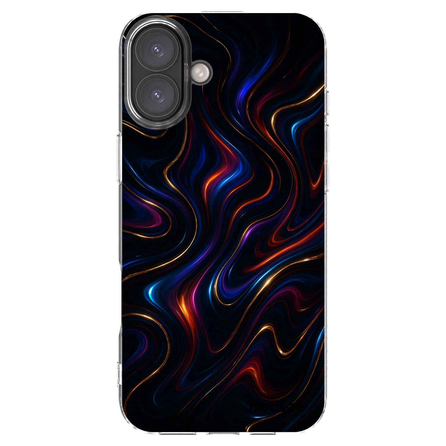 Picasee husă transparentă din silicon pentru Apple iPhone 16 Plus - Noir