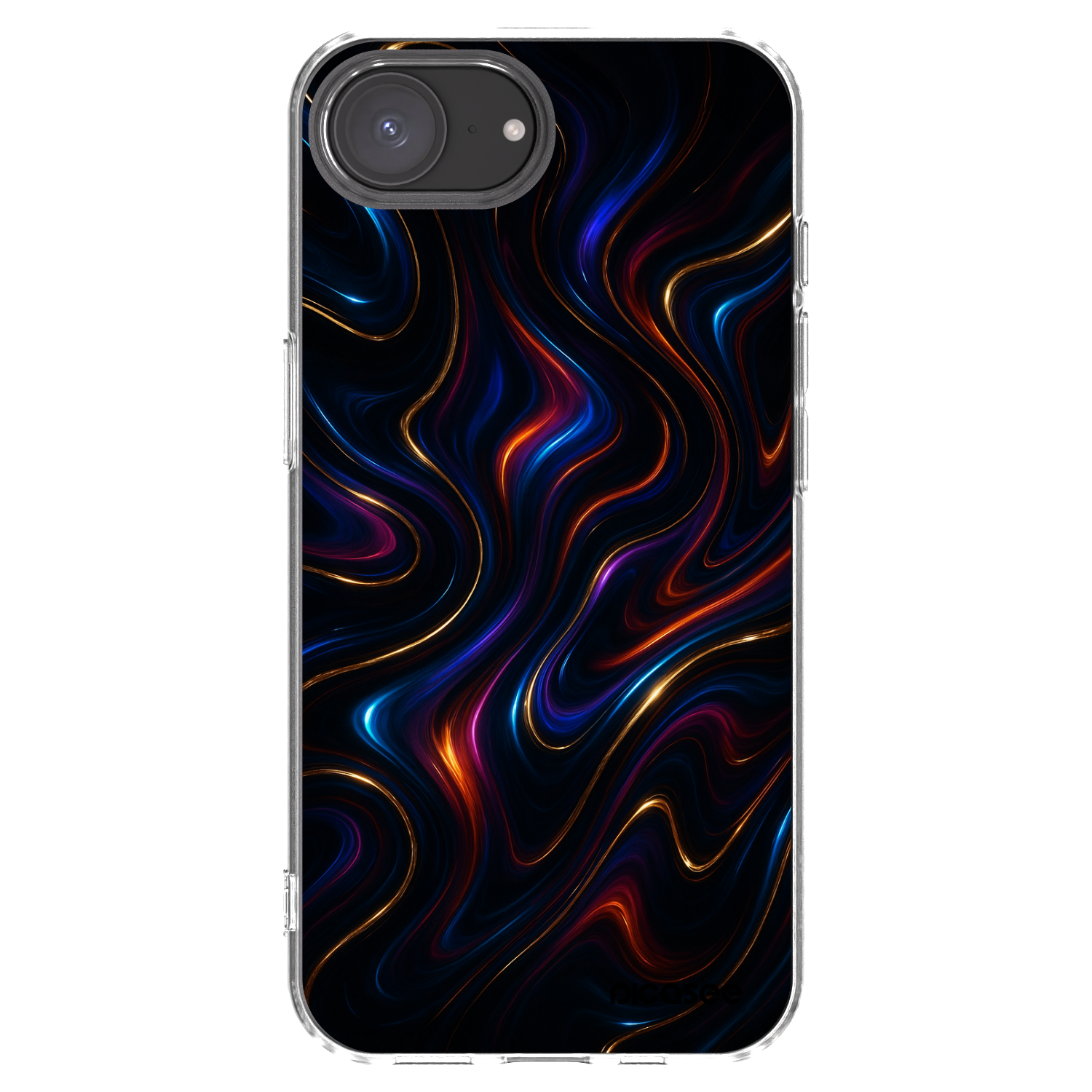 Picasee husă transparentă din silicon pentru Apple iPhone 16e - Noir
