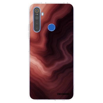 Picasee husă transparentă din silicon pentru Realme 5 - Rouge