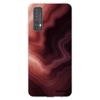 Picasee husă transparentă din silicon pentru Realme 7 - Rouge