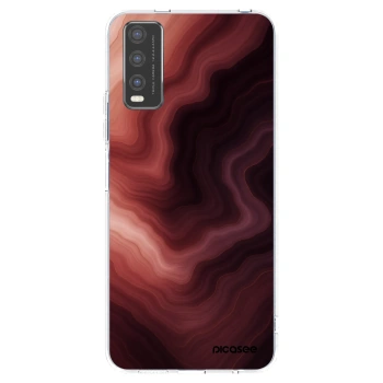 Picasee husă transparentă din silicon pentru Vivo Y20s - Rouge