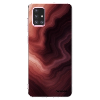 Picasee husă transparentă din silicon pentru Samsung Galaxy A71 A715F - Rouge