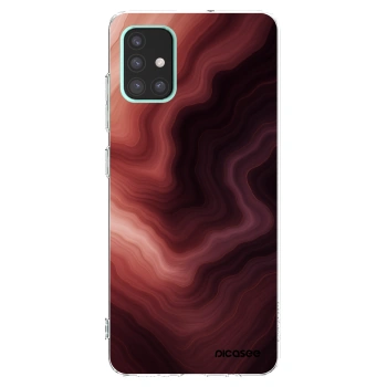 Picasee husă transparentă din silicon pentru Samsung Galaxy A51 A515F - Rouge