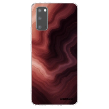 Picasee husă transparentă din silicon pentru Samsung Galaxy S20 G980F - Rouge