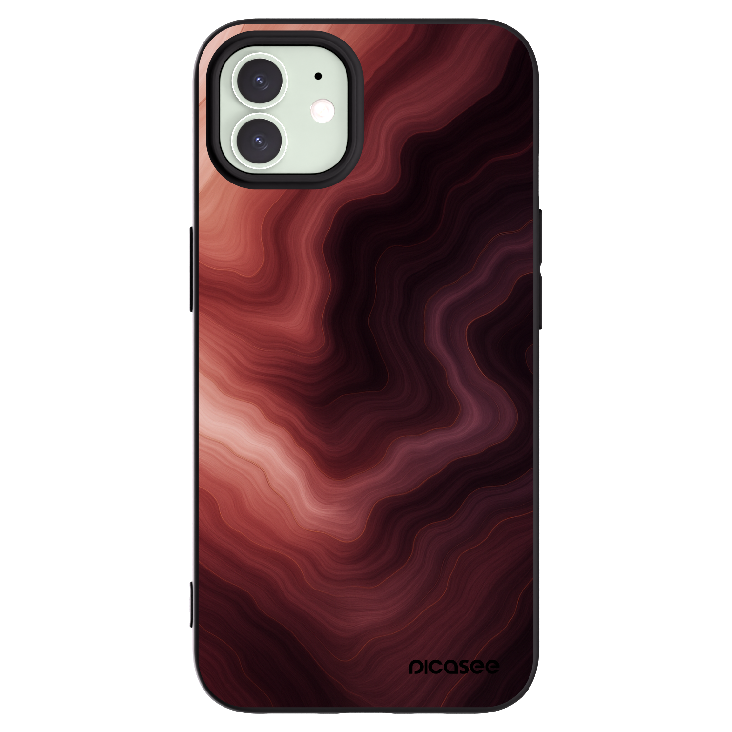 Picasee husă neagră din silicon pentru Apple iPhone 12 Pro - Rouge