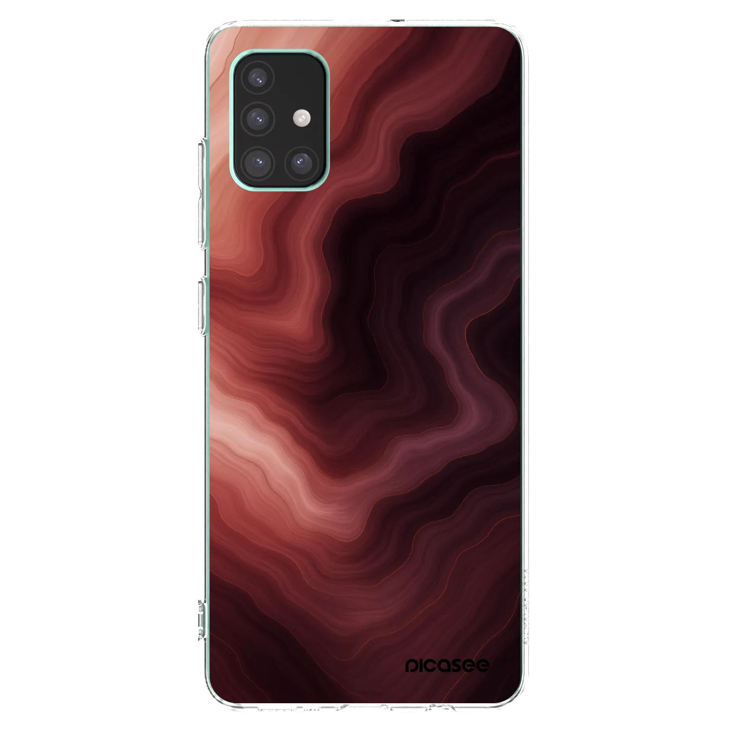 Picasee husă transparentă din silicon pentru Samsung Galaxy M51 M515F - Rouge