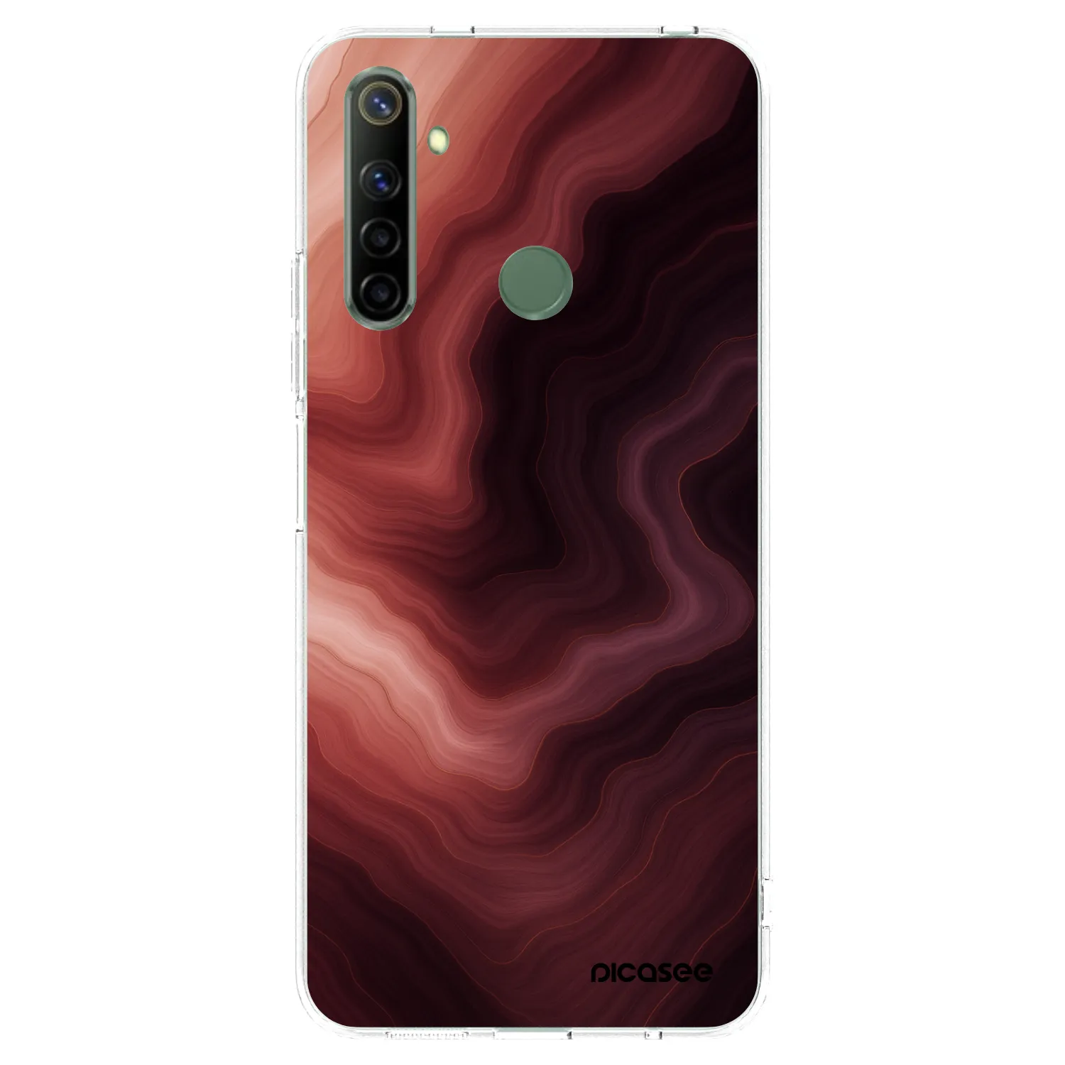 Picasee husă transparentă din silicon pentru Realme 6i - Rouge