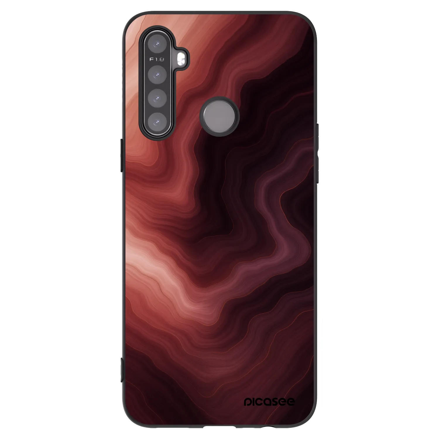 Picasee husă neagră din silicon pentru Realme 6i - Rouge