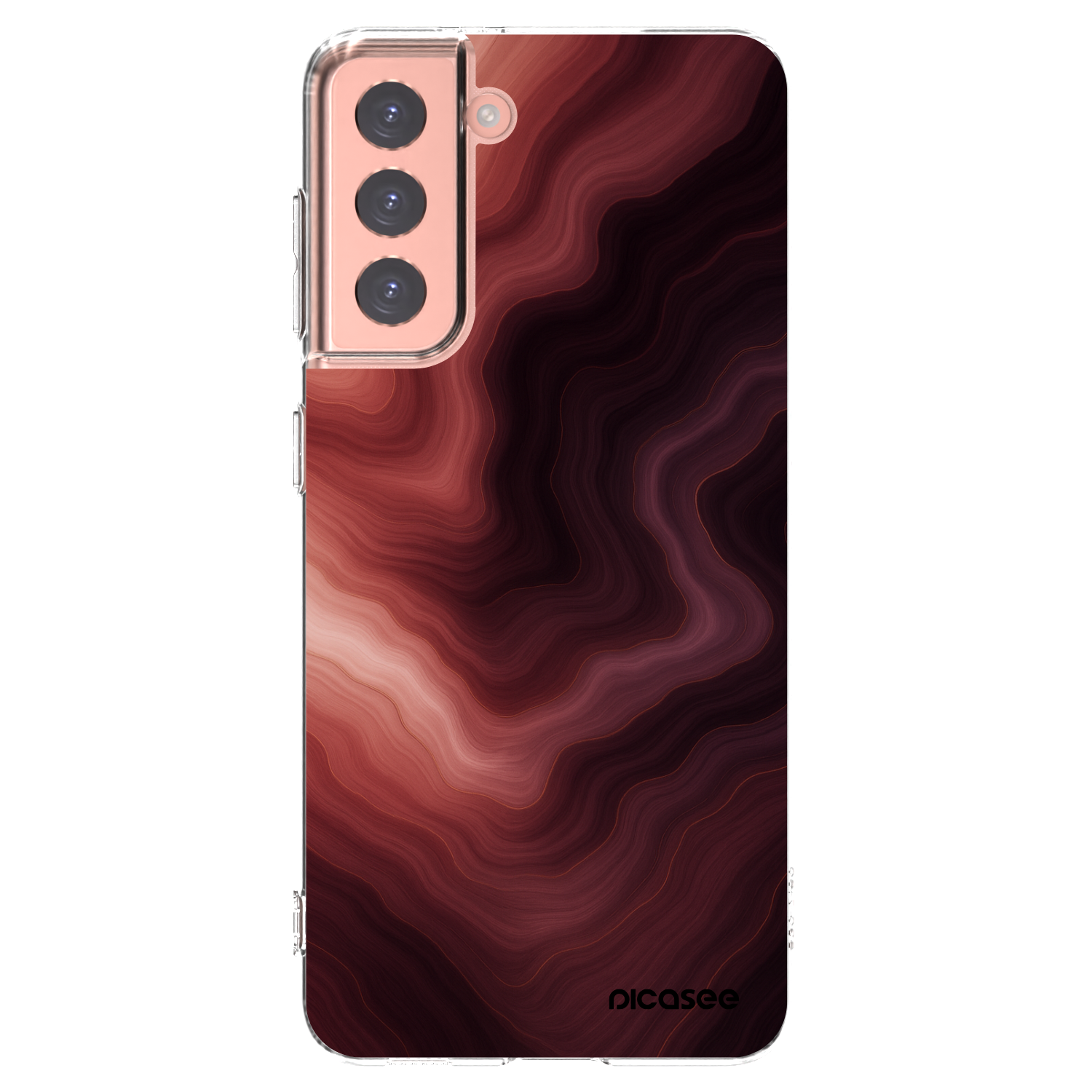 Picasee husă transparentă din silicon pentru Samsung Galaxy S21 5G G991B - Rouge