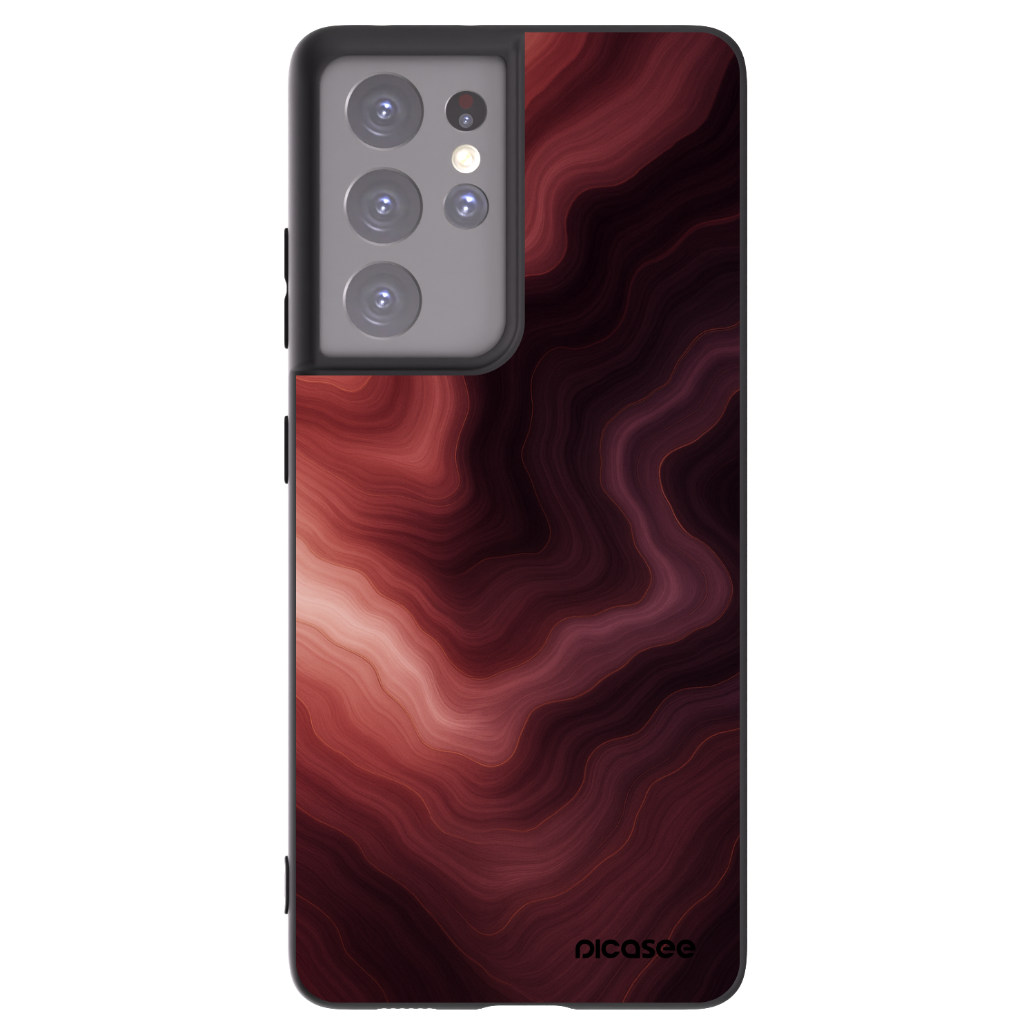 Picasee husă neagră din silicon pentru Samsung Galaxy S21 Ultra 5G G998B - Rouge