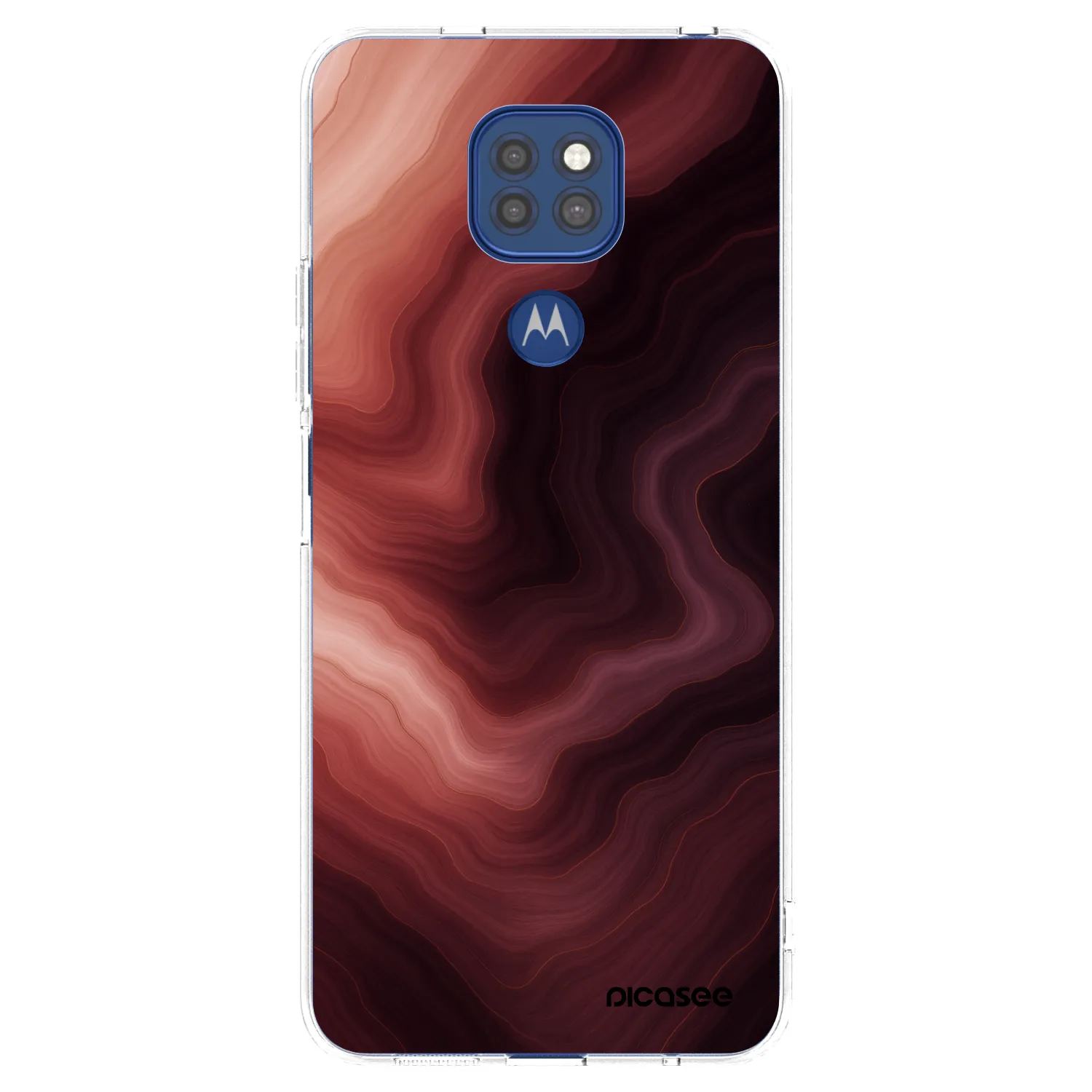 Picasee husă transparentă din silicon pentru Motorola Moto G9 Play - Rouge