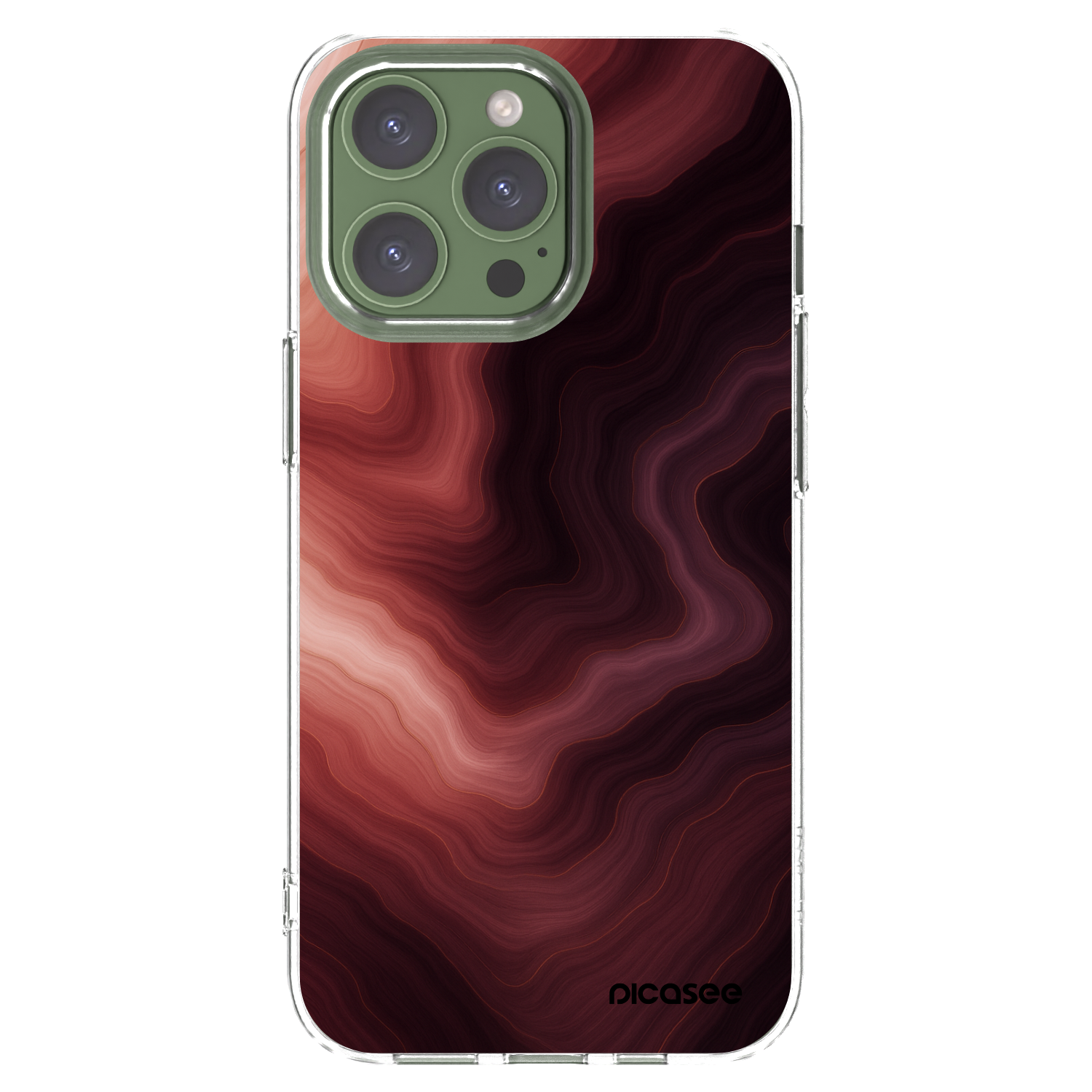 Picasee husă transparentă din silicon pentru Apple iPhone 13 Pro - Rouge