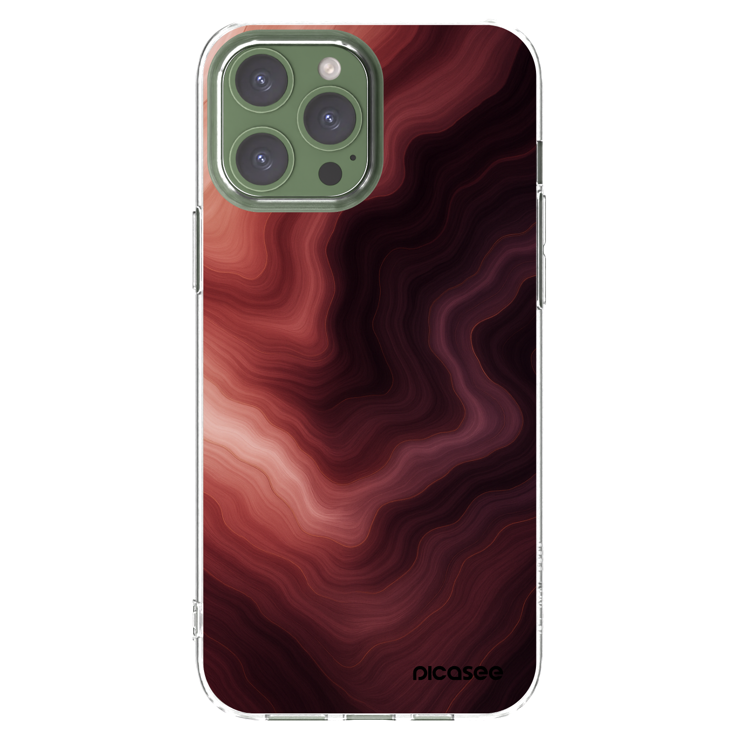 Picasee husă transparentă din silicon pentru Apple iPhone 13 Pro Max - Rouge