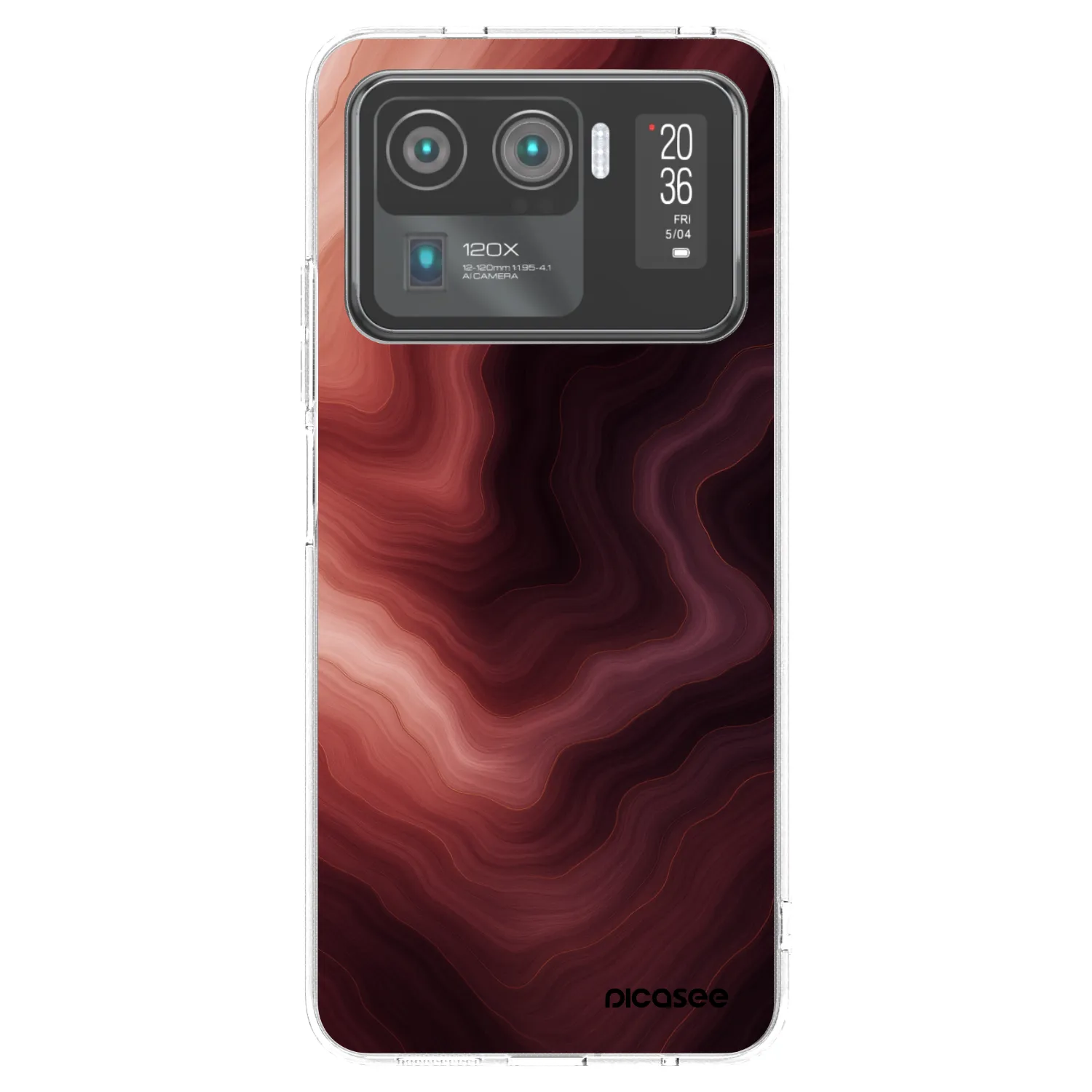 Picasee husă transparentă din silicon pentru Xiaomi Mi 11 Ultra - Rouge