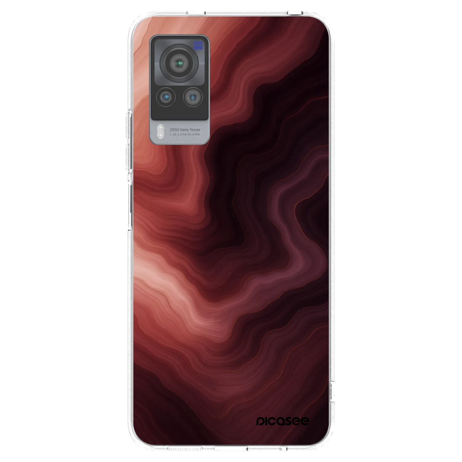 Picasee husă transparentă din silicon pentru Vivo X60 Pro 5G - Rouge