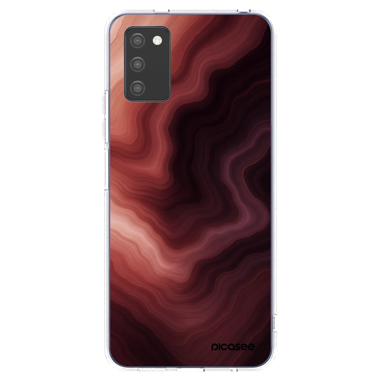 Picasee husă transparentă din silicon pentru Samsung Galaxy A03s A037G - Rouge