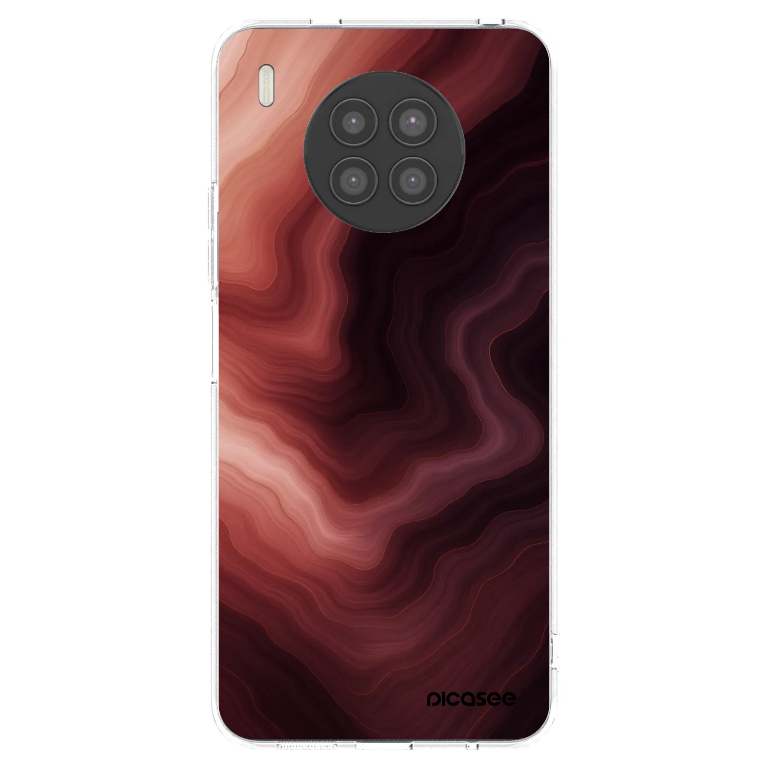 Picasee husă transparentă din silicon pentru Huawei Nova 8i - Rouge