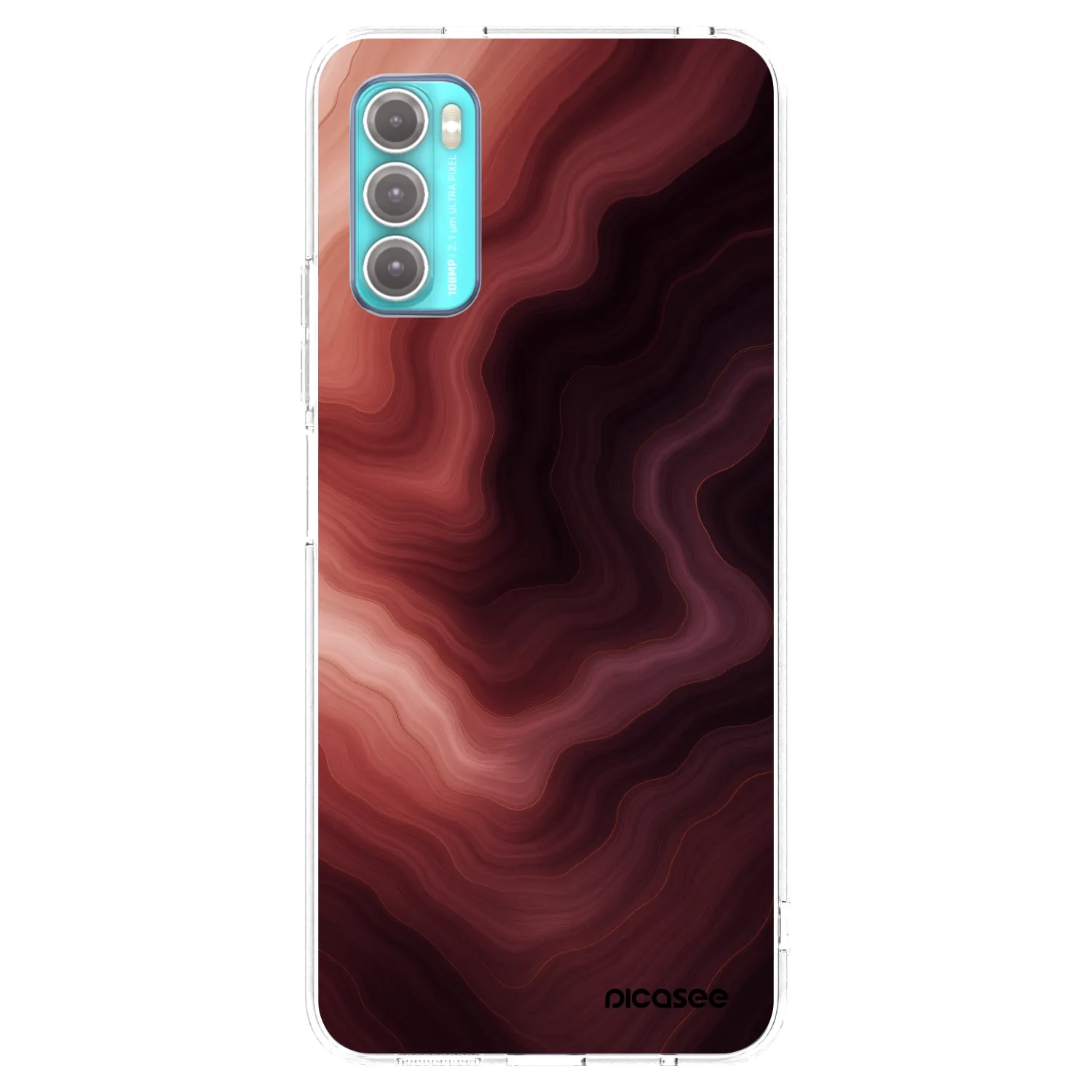 Picasee husă transparentă din silicon pentru Motorola Moto G60 - Rouge