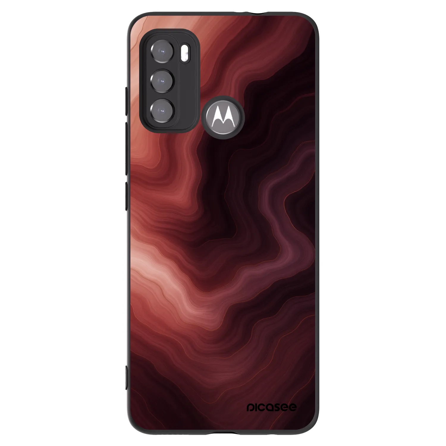 Picasee husă neagră din silicon pentru Motorola Moto G60 - Rouge