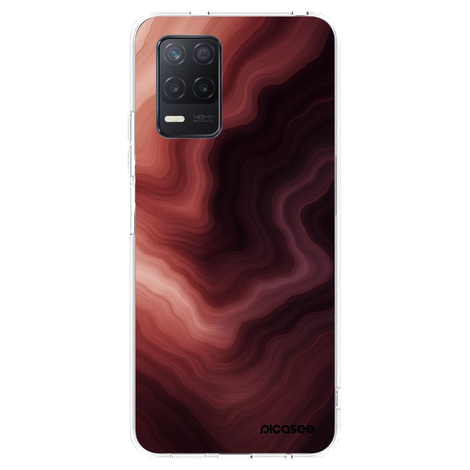 Picasee husă transparentă din silicon pentru Realme 8 5G - Rouge