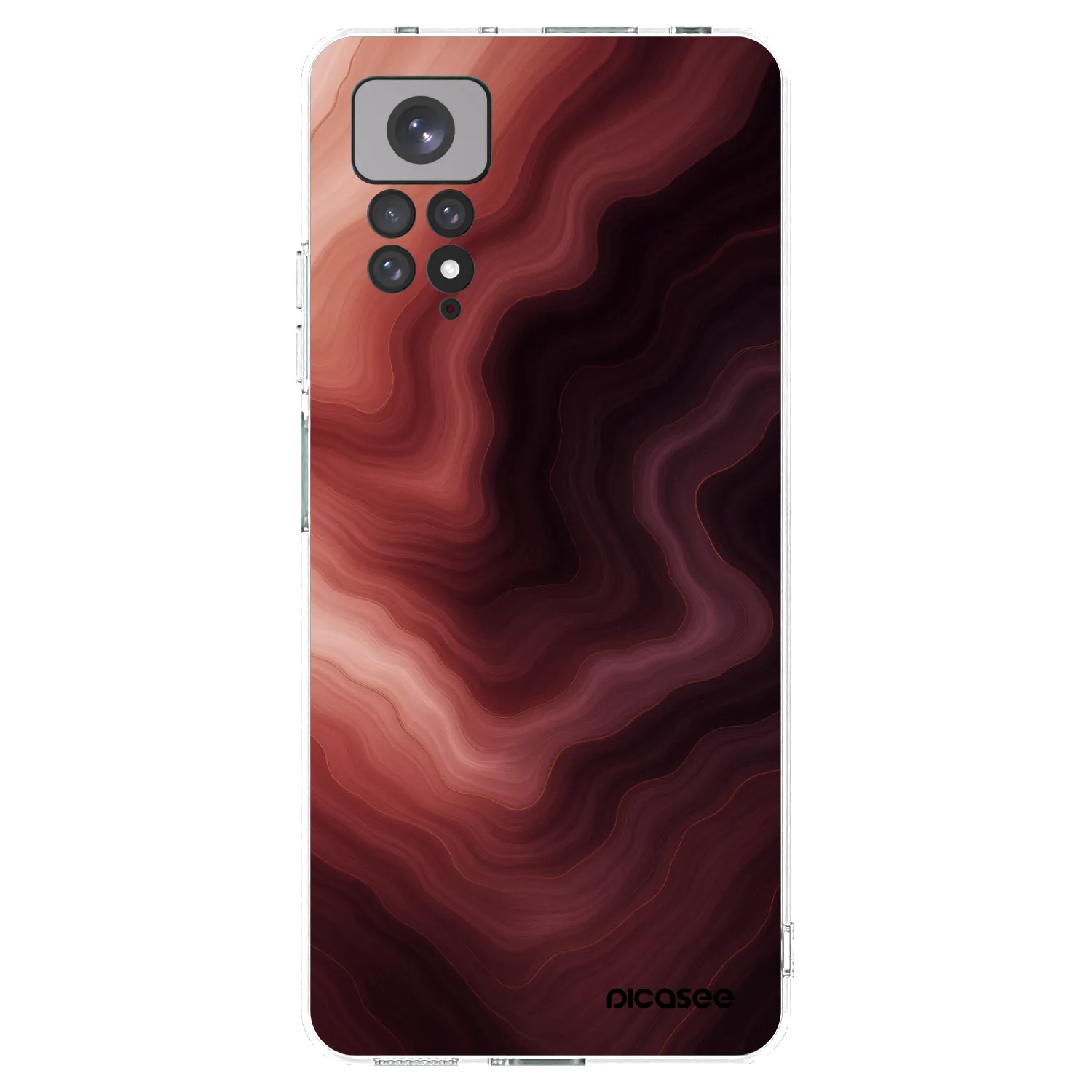 Picasee husă transparentă din silicon pentru Xiaomi Redmi Note 11 - Rouge