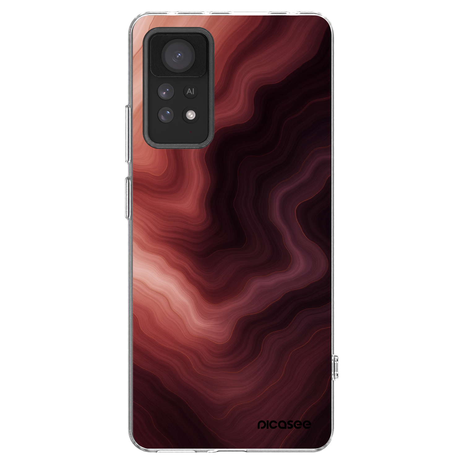 Picasee husă transparentă din silicon pentru Xiaomi Redmi Note 11 Pro - Rouge