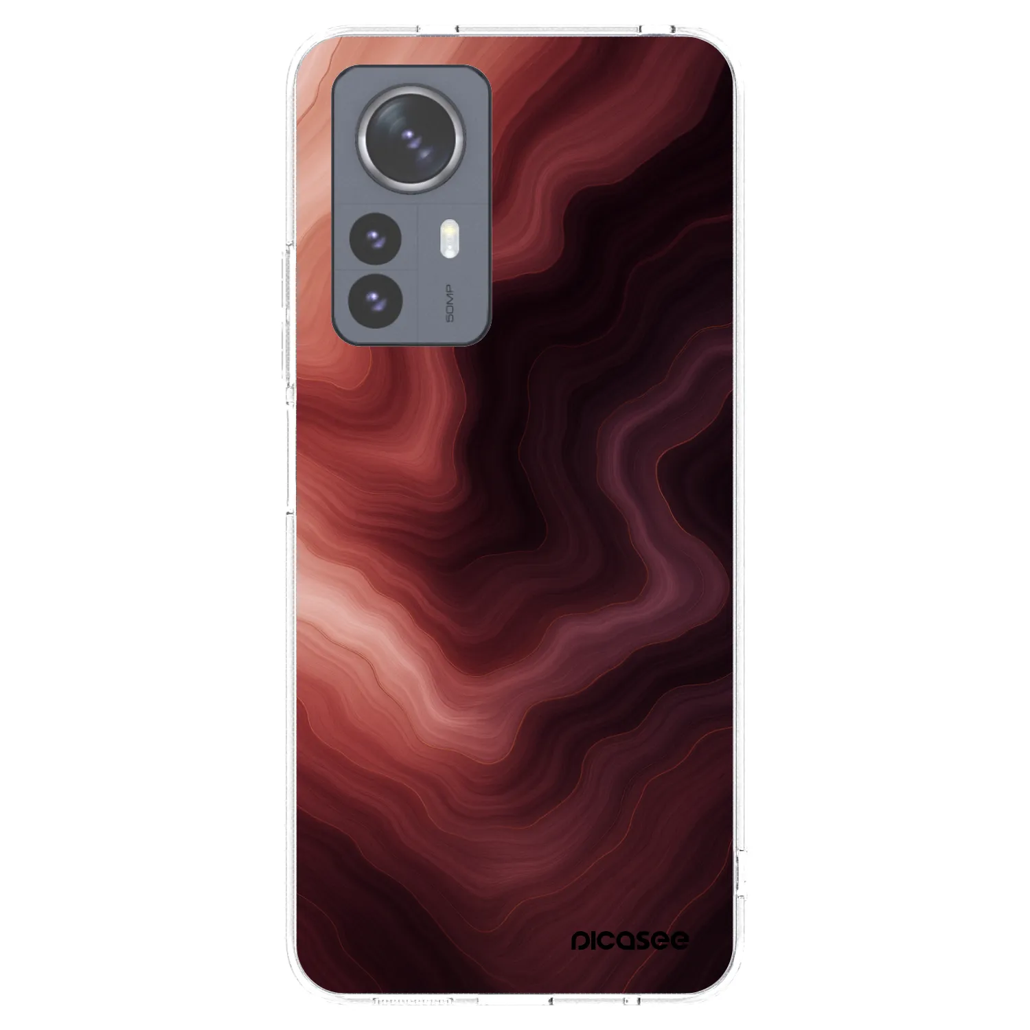 Picasee husă transparentă din silicon pentru Xiaomi 12 Pro - Rouge