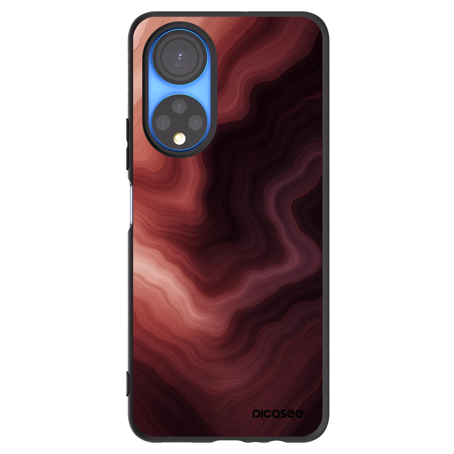 Picasee husă neagră din silicon pentru Honor X7 - Rouge