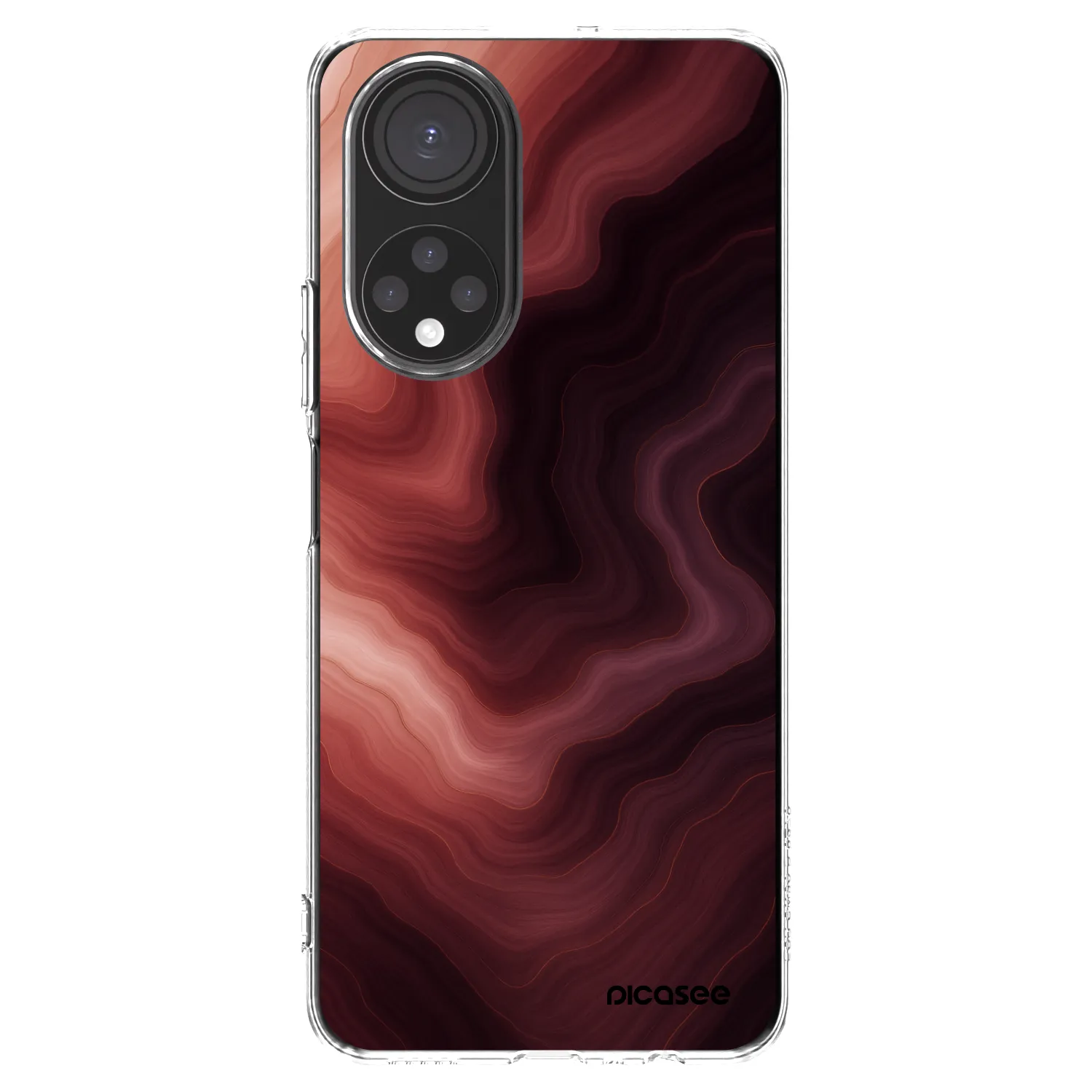 Picasee husă transparentă din silicon pentru Honor X7 - Rouge