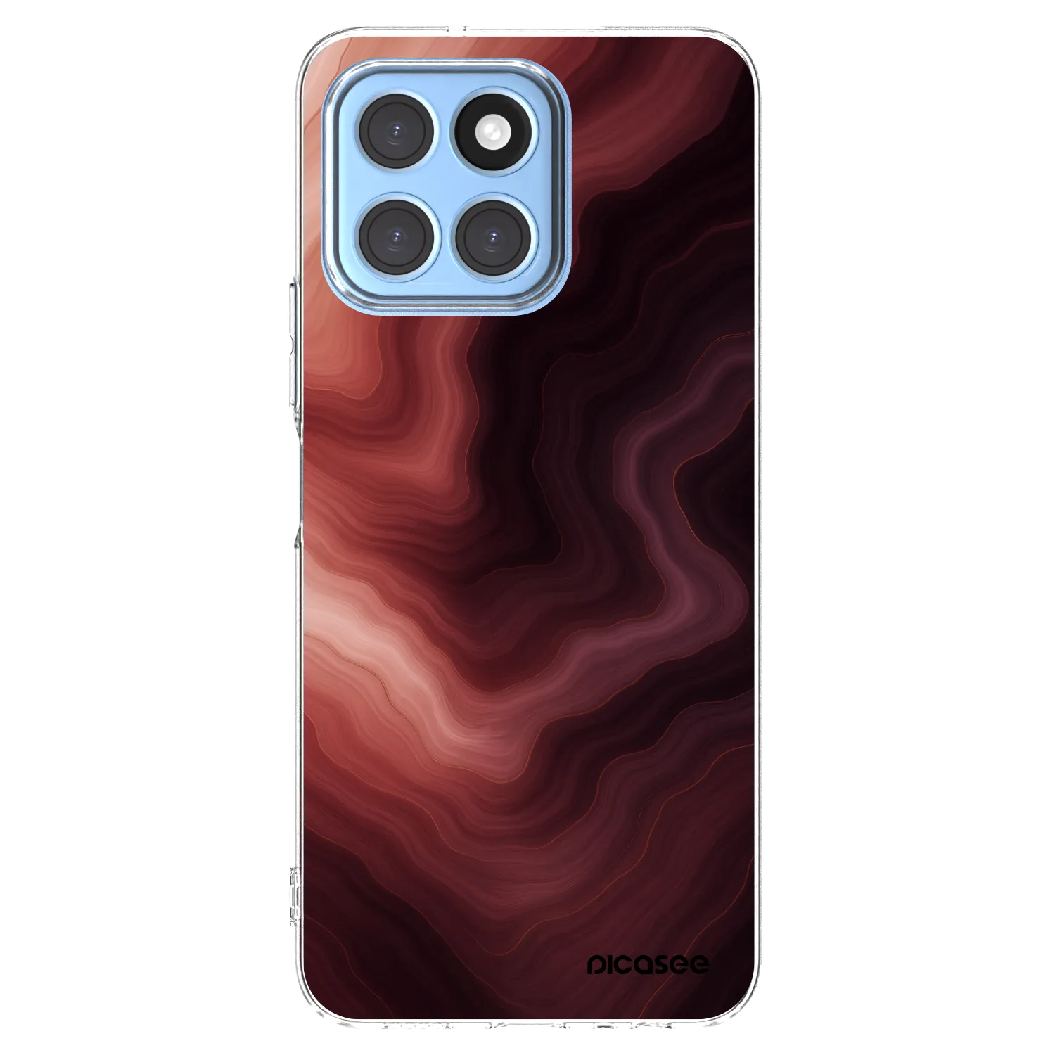 Picasee husă transparentă din silicon pentru Honor X8 5G - Rouge