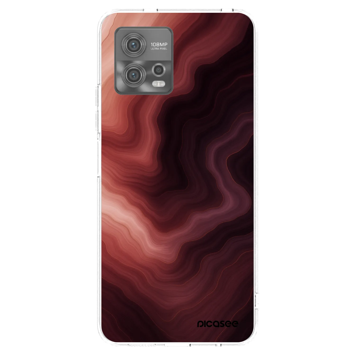 Picasee husă transparentă din silicon pentru Motorola Moto G72 - Rouge