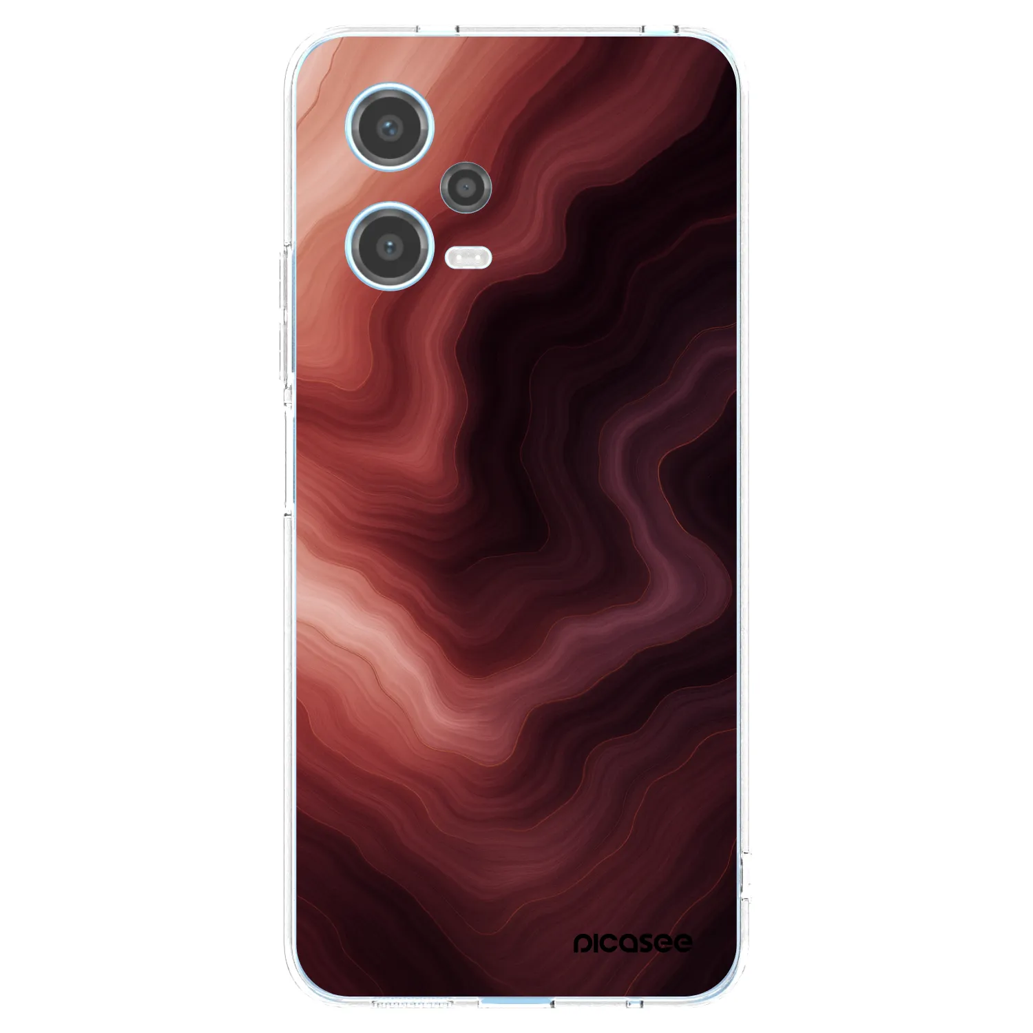 Picasee husă transparentă din silicon pentru Xiaomi Redmi Note 12 5G - Rouge