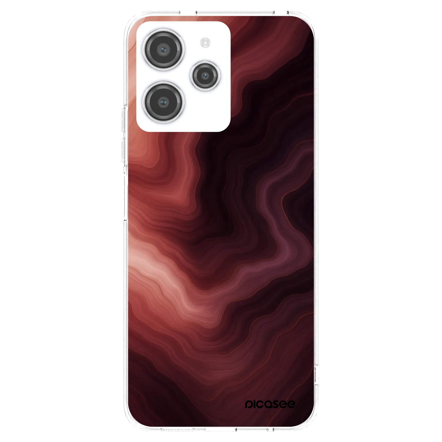 Picasee husă transparentă din silicon pentru Xiaomi Redmi 12 4G - Rouge