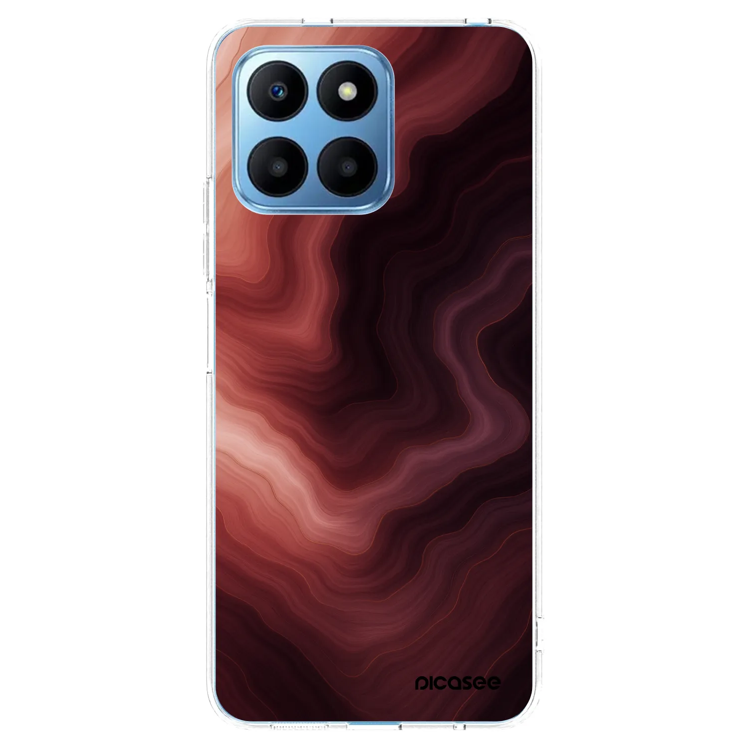Picasee husă transparentă din silicon pentru Honor 70 Lite - Rouge