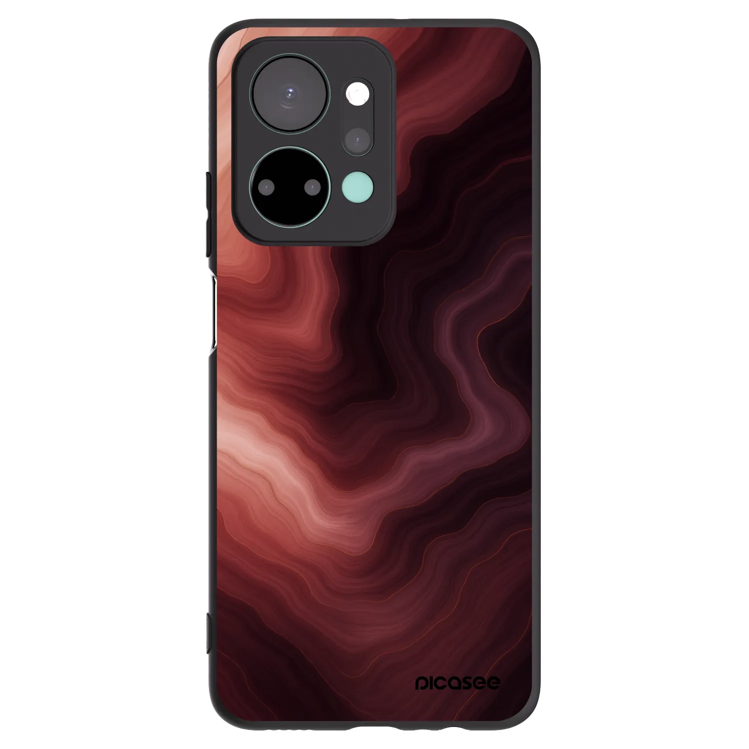 Picasee husă neagră din silicon pentru Honor X7a - Rouge