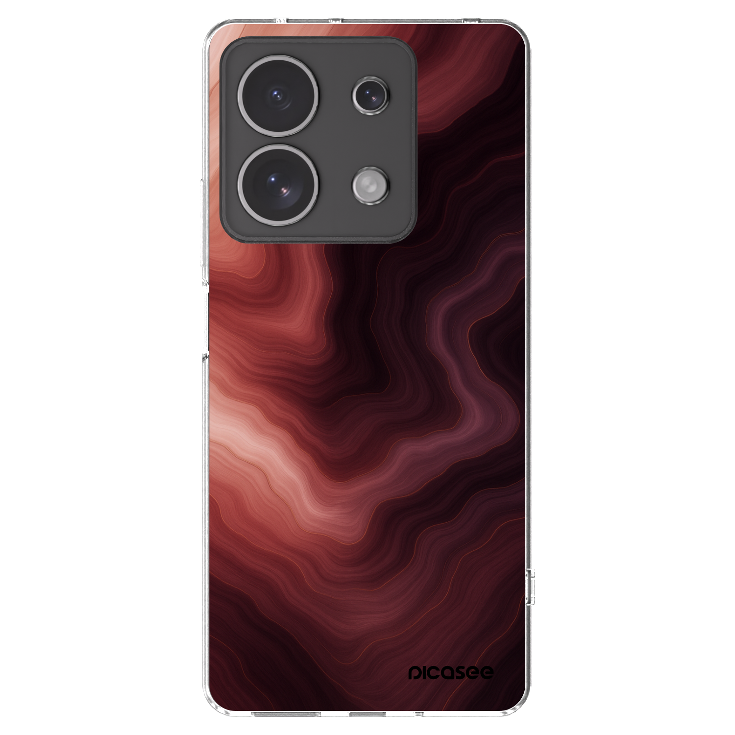 Picasee husă transparentă din silicon pentru Xiaomi Redmi Note 13 4G - Rouge