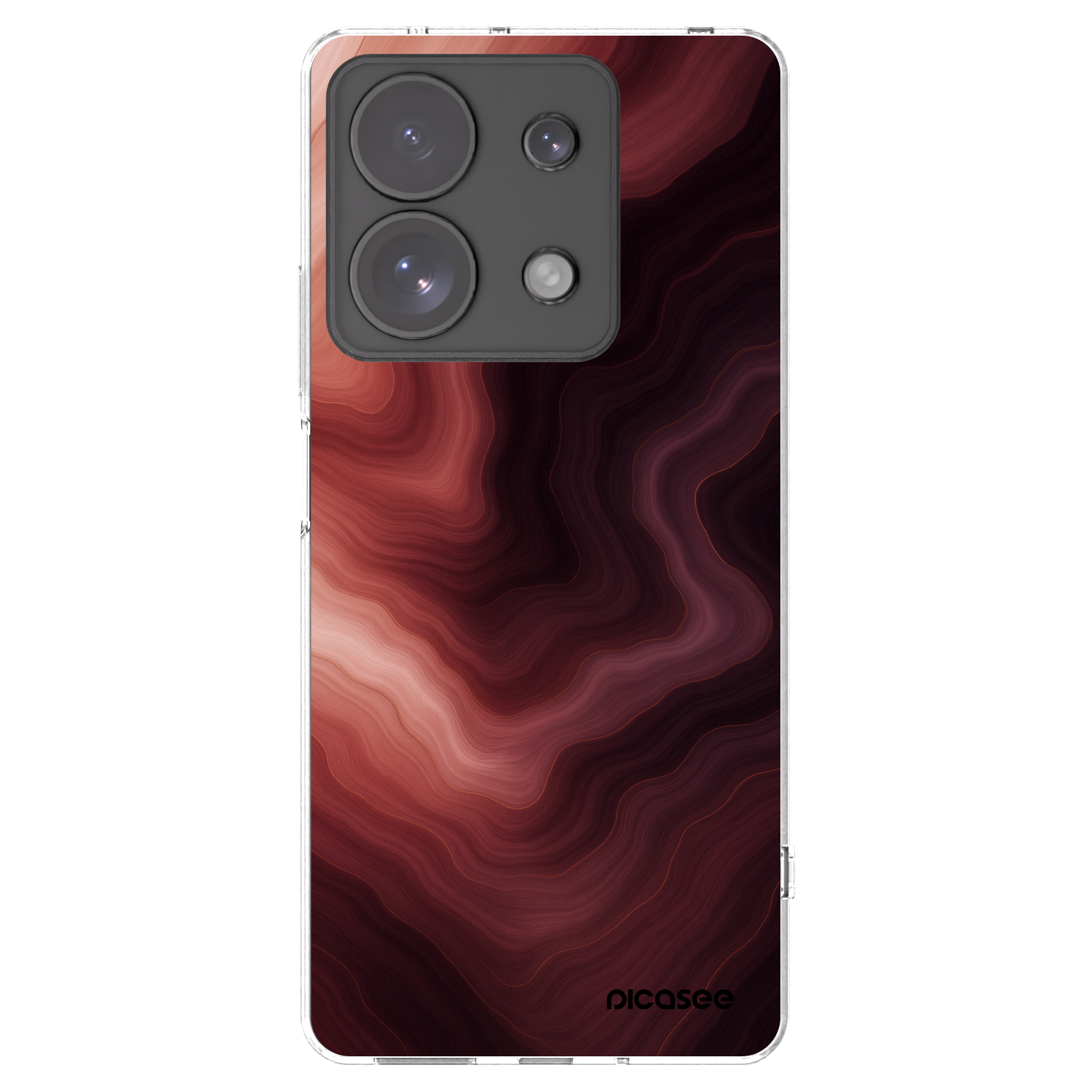 Picasee husă transparentă din silicon pentru Xiaomi Redmi Note 13 Pro 4G - Rouge